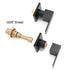 Matt Black Brass 1/4 Turn Round Hot Cold Tap Wall Set For Shower Vanity Spout