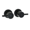 Watermark Black 1/4 Turn Twin Shower Taps Hot Cold Round Set Bath Vanity Mixer
