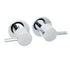 Chrome Brass 1/4 Turn Round Hot Cold Tap Pair Wall Set For Bathroom Shower Vanity Spout