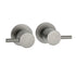 Gun Metal Grey Brass 1/4 Turn Round Hot Cold Tap Wall Set For Shower Vanity Spout