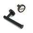 Matt Black Round Stainless Steel Toilet Paper Roll Tissue Holder Bathroom Wall