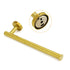 Bathroom Brushed Gold Round Towel Rack Holder Hook Clothes Hanger Wall Mounted