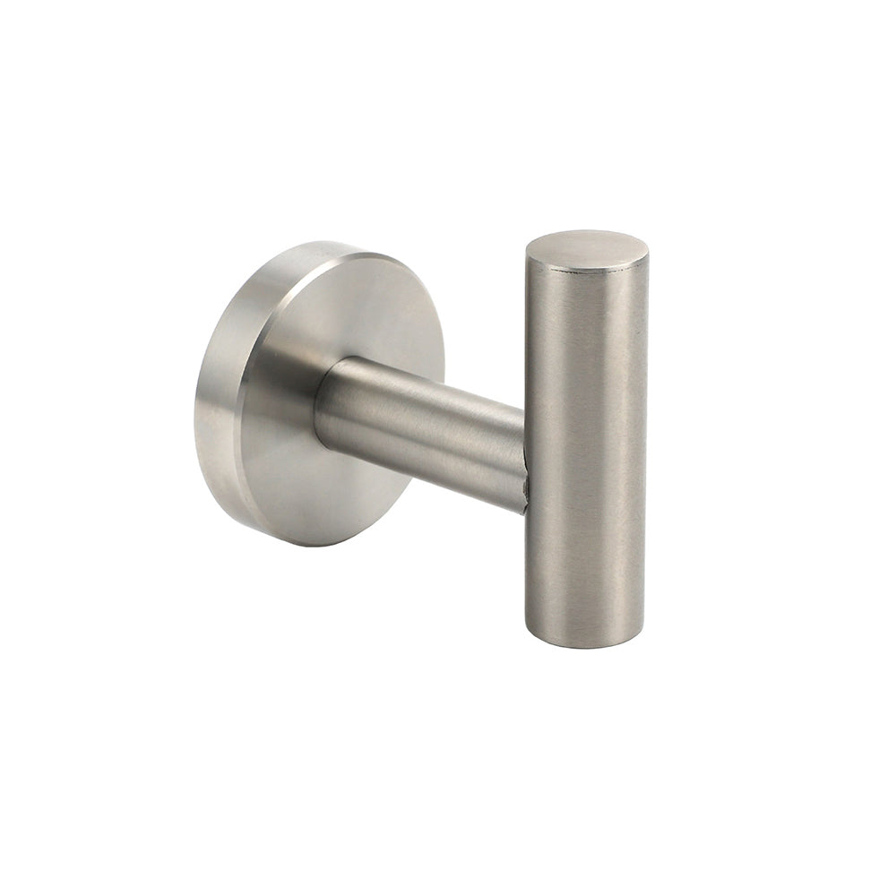 Brushed Nickel Robe Hook Hanger Organizer Bathroom Stainless Steel Accessory Kit