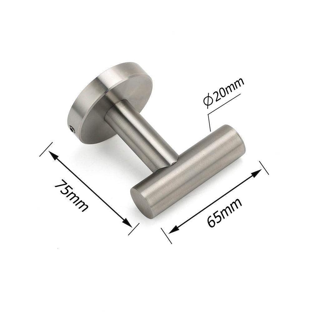 Brushed Nickel Robe Hook Hanger Organizer Bathroom Stainless Steel Accessory Kit