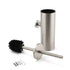 Brushed Nickel Silver Round Toilet Brush Stainless Steel Wall Mounted Holder Cup