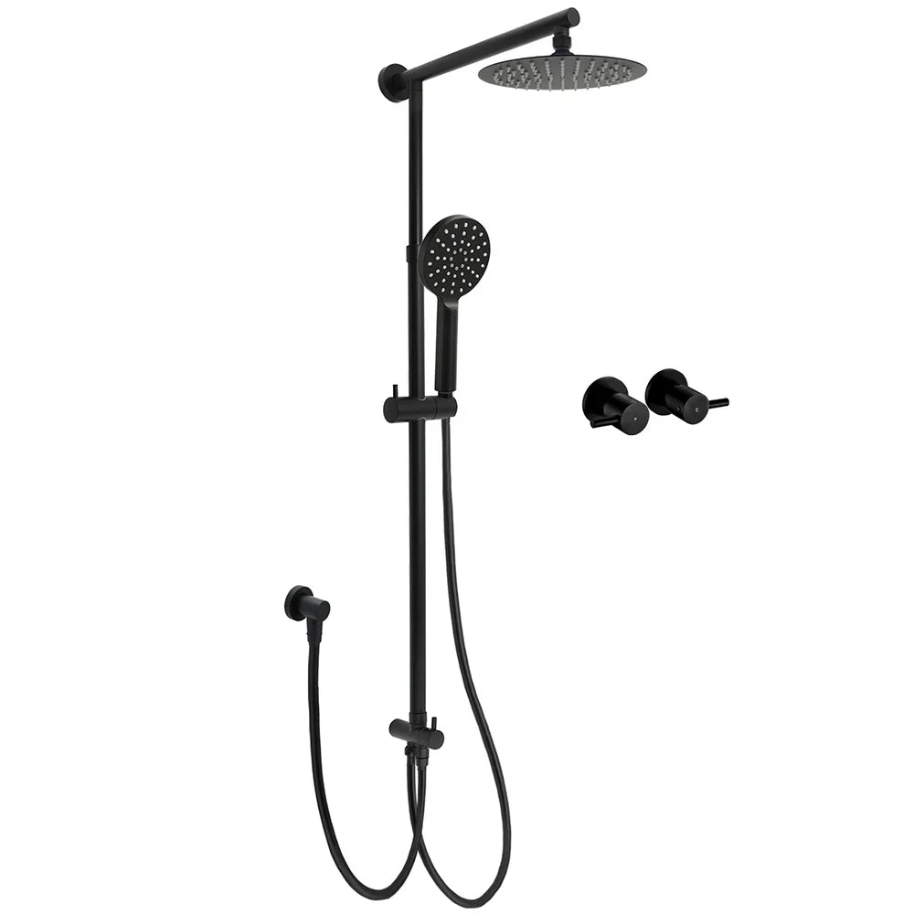 WELS Matt Black 2in1 Shower 8