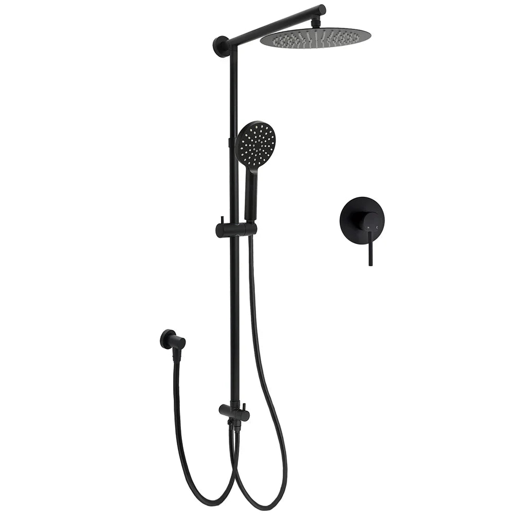 Matt Black 2in1 Round Shower 10