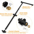 Matte Black Large 12" Round Shower Head Twin Set Handheld Diverter Wall Rail Arm