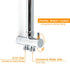Chrome 10" Round Rain Handheld Twin Shower Head Arm Sliding Rail Arm Double Taps