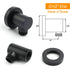 WELS Matt Black Twin Shower 8" Round Head Set Sliding Rail 3 Mode Handheld Rose