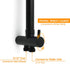 WELS Matt Black 2in1 Square 10" Rain Shower Head 3 Mode Handheld Adjustable Rail Set