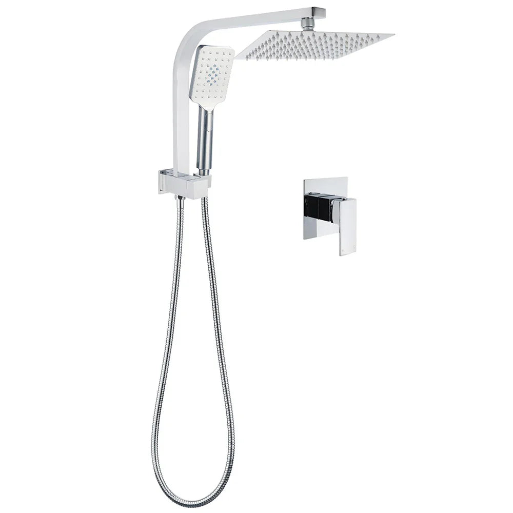 WELS Chrome Square Dual Rain Shower 8