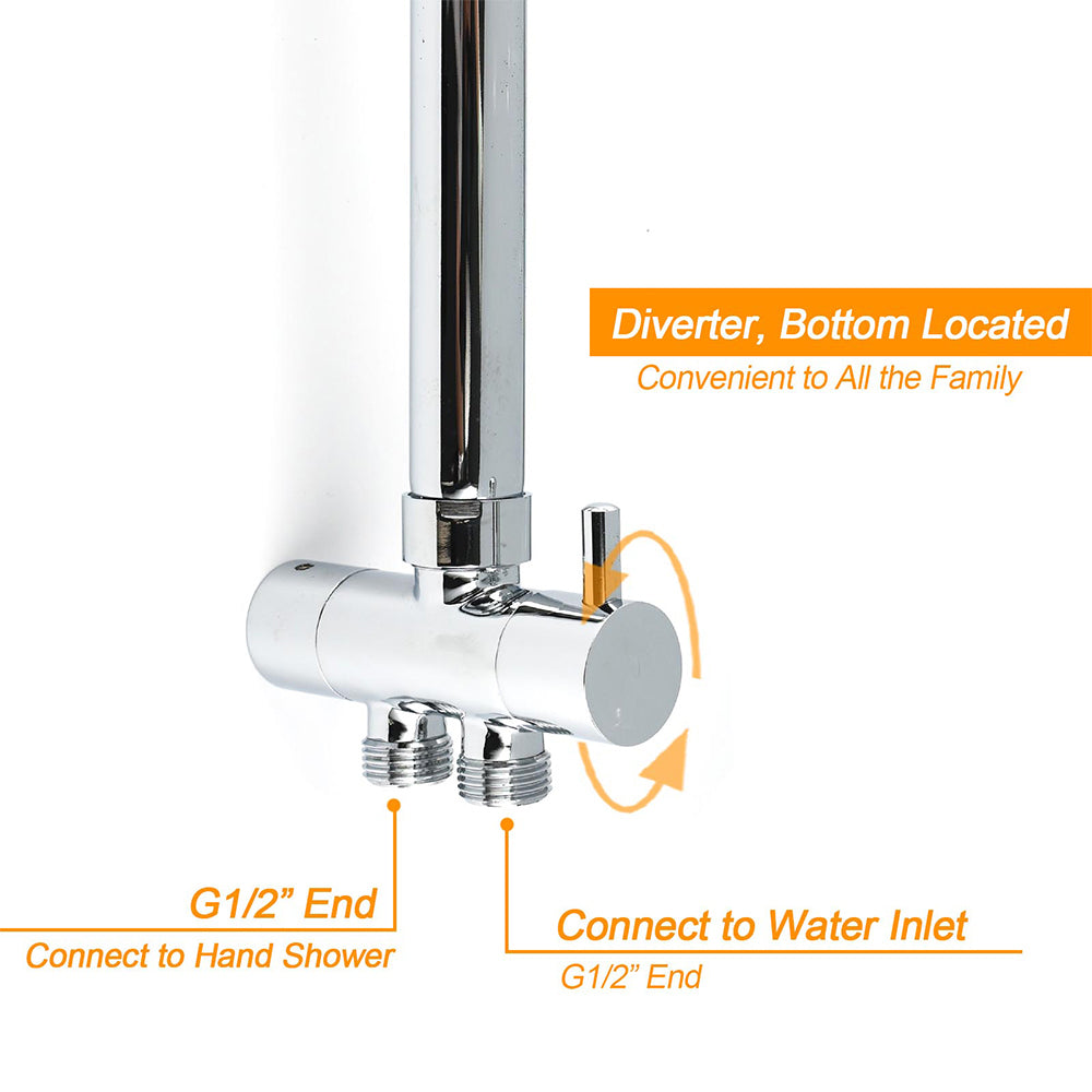 WELS Square Chrome Shower 8