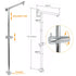 WELS Chrome Square 10" Rain Shower Head 3 Function Handheld Sliding Rail Wall Arm Set