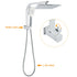 WELS Twin Square 10" Rain Shower Head 3 Mode Handheld Diverter Wall Arm Taps Valve