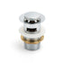 32mm Pop Up Push Brass Waste Plug Overflow Basin Sink Drain Chrome Kit Watermark