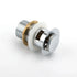 32mm Pop Up Push Brass Waste Plug Overflow Basin Sink Drain Chrome Kit Watermark
