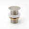 Brushed Nickel 32mm Push Pop Up Waste Plug Non-Overflow Basin Sink Drain Outlet