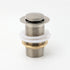 Brushed Nickel 32mm Push Pop Up Waste Plug Non-Overflow Basin Sink Drain Outlet