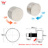 Brushed Nickel Round 1/4 Turn Twin Shower Taps Set Hot Cold Switch Vanity Mixer