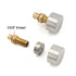 Brushed Nickel Round 1/4 Turn Twin Shower Taps Set Hot Cold Switch Vanity Mixer