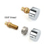 Polished Chrome Round 1/4 Turn Twin Shower Taps Set Hot Cold Water Switch Mixer