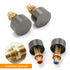 Gun Metal Grey 1/4 Turn Round Hot Cold Tap Wall Set Shower Vanity Spout Switch