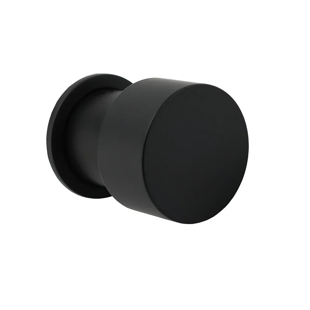 Matt Black Round Knob Concealed Shower Mixer Valve Hot Cold Water Switch Tap Kit