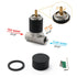 Matt Black Round Knob Concealed Shower Mixer Valve Hot Cold Water Switch Tap Kit