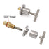 Brushed Nickel 1/4 Turn Twin Shower Taps Set Hot Cold Water Control Vanity Mixer