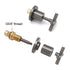 Gun Metal Shower 1/4 Turn Twin Taps Pair Bath Spout Hot Cold Water Mixer Valve