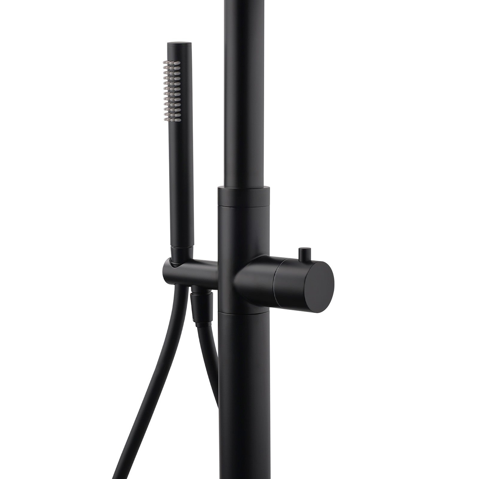 WELS Matte Black 316SUS Dual Shower Set Outdoor Bath System Rainfall 10" Head