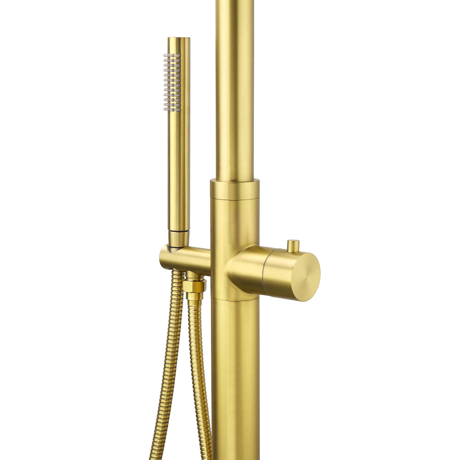 WELS Brushed Gold Twin Shower Handset Combo Set Outdoor Washing 10