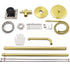 WELS Brushed Gold Twin Shower Handset Combo Set Outdoor Washing 10" Head 316 SUS