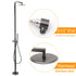 316 SUS WELS Gun Metal Twin Shower Handset Combo Outdoor Bath Rainfall 10" Head