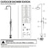 Watermark Brushed Nickel Dual Shower Handset Combo Outdoor Round 10" Head 316SUS