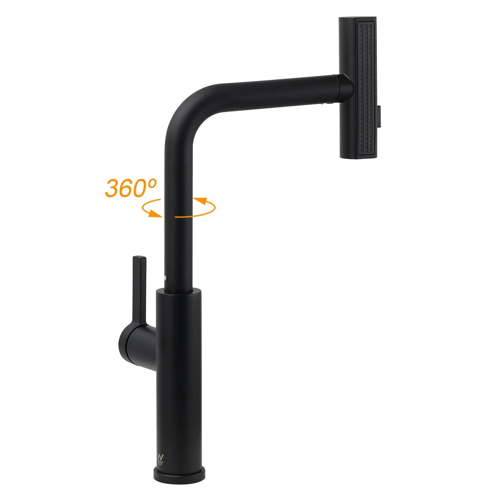 WELS Matte Black 3-Mode Spray Pull Out Kitchen Mixer Sink Laundry Faucet Tapware