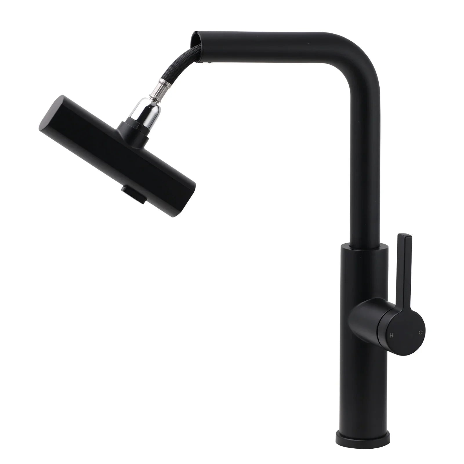 WELS Matte Black 3-Mode Spray Pull Out Kitchen Mixer Sink Laundry Faucet Tapware
