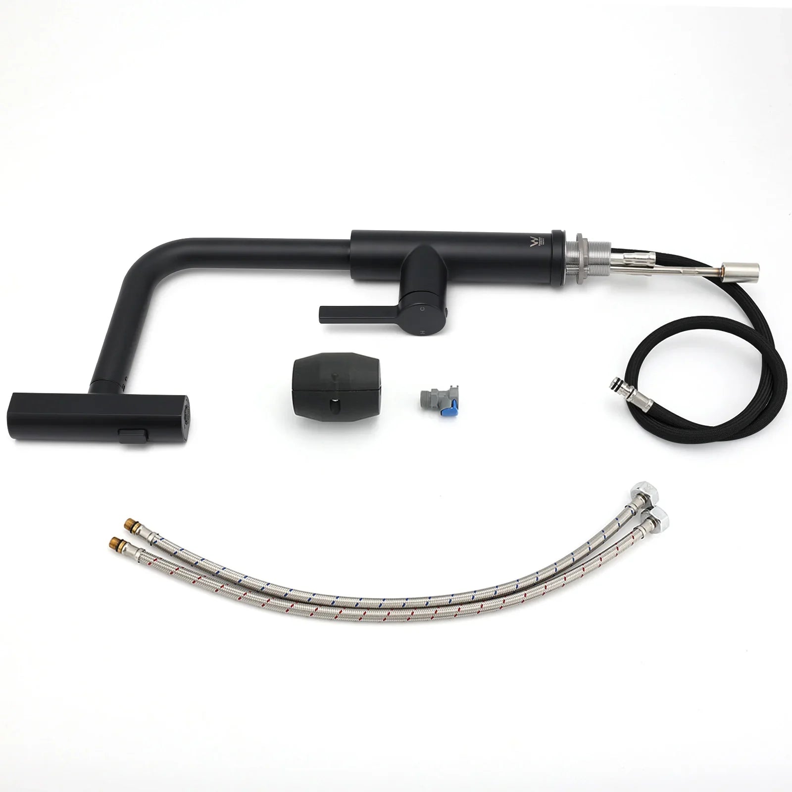 WELS Matte Black 3-Mode Spray Pull Out Kitchen Mixer Sink Laundry Faucet Tapware