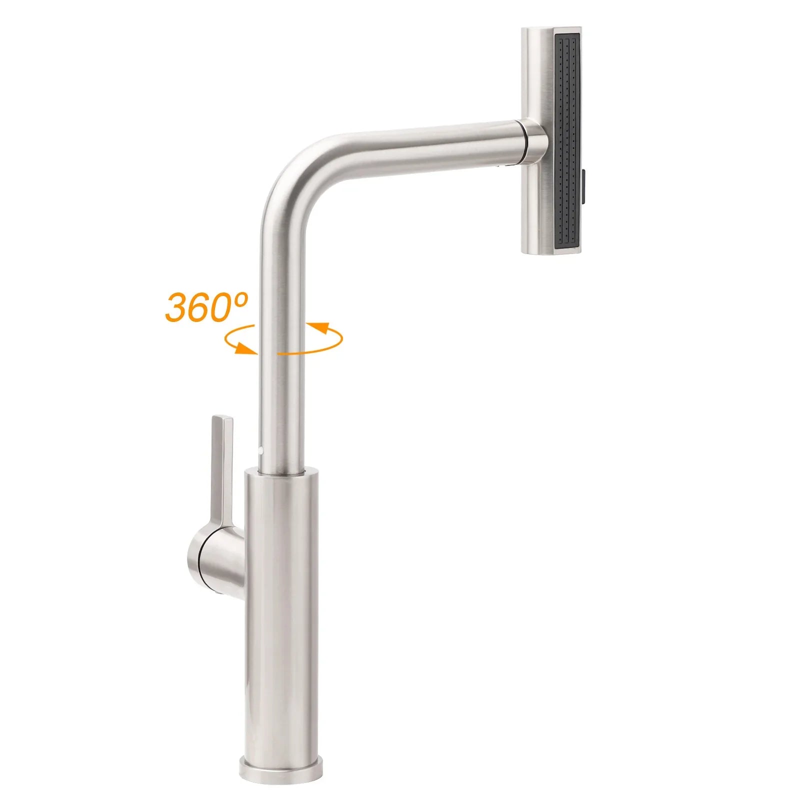 Brushed Nickel 3-Mode Kitchen Mixer Pull Out Down Sink Laundry Faucet Tap WELS