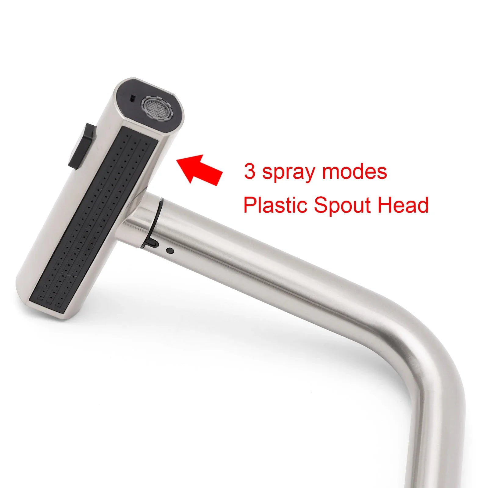 Brushed Nickel 3-Mode Kitchen Mixer Pull Out Down Sink Laundry Faucet Tap WELS