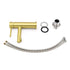 Brushed Gold Round Bathroom Basin Mixer Laundry Vanity Sink Faucet Lever Tapware