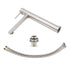 Brushed Nickel Classic Round Bathroom Basin Straight Spout Mixer Sink Faucet Tap