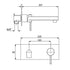 Brushed Nickel Round Wall Mounted Basin Vanity Mixer Bathtub Straight Spout Tap