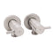 Brushed Nickel 1/4 Turn Twin Washing Machine Tap Set Wall Mounted Hot Cold Valve