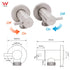 Brushed Nickel 1/4 Turn Twin Washing Machine Tap Set Wall Mounted Hot Cold Valve