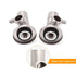 Brushed Nickel 1/4 Turn Twin Washing Machine Tap Set Wall Mounted Hot Cold Valve