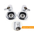 Chrome Round Wall Mounted 1/4 Turn Hot Cold Tap Pair Set For Washing Machine