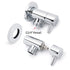 Chrome Round Wall Mounted 1/4 Turn Hot Cold Tap Pair Set For Washing Machine