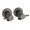 Gun Metal Grey Washing Machine 1/4 Turn Hot Cold Water Mixer Tap Set Watermark